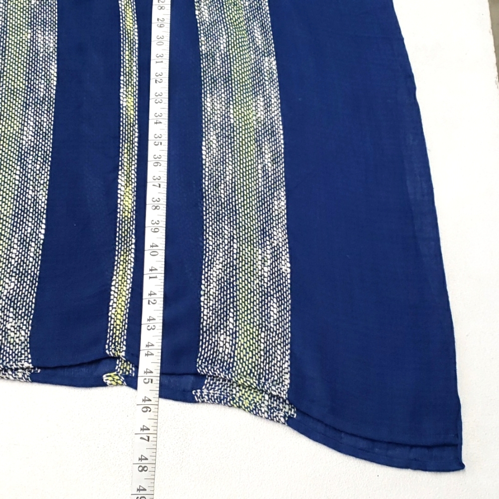 FREE PEOPLE Navy Striped Open-Front Kimono Cardigan - Picture 10 of 12